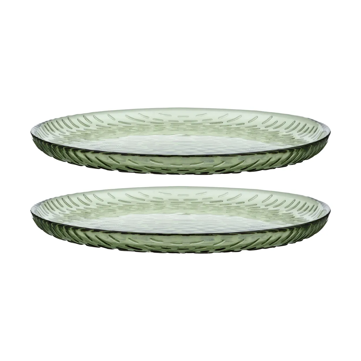 Marimekko Syksy assiett glas 17 cm 2-pack Olive | Skandinavisk Design | Assietter | Grön