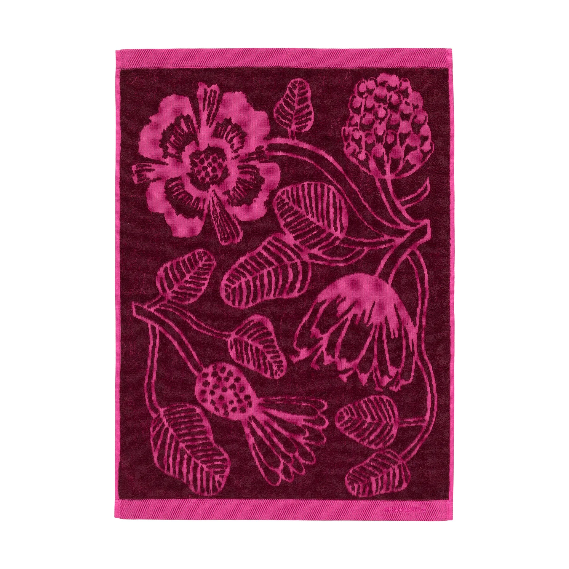 Tiara handduksset 2 delar, Burgundy-pink Marimekko