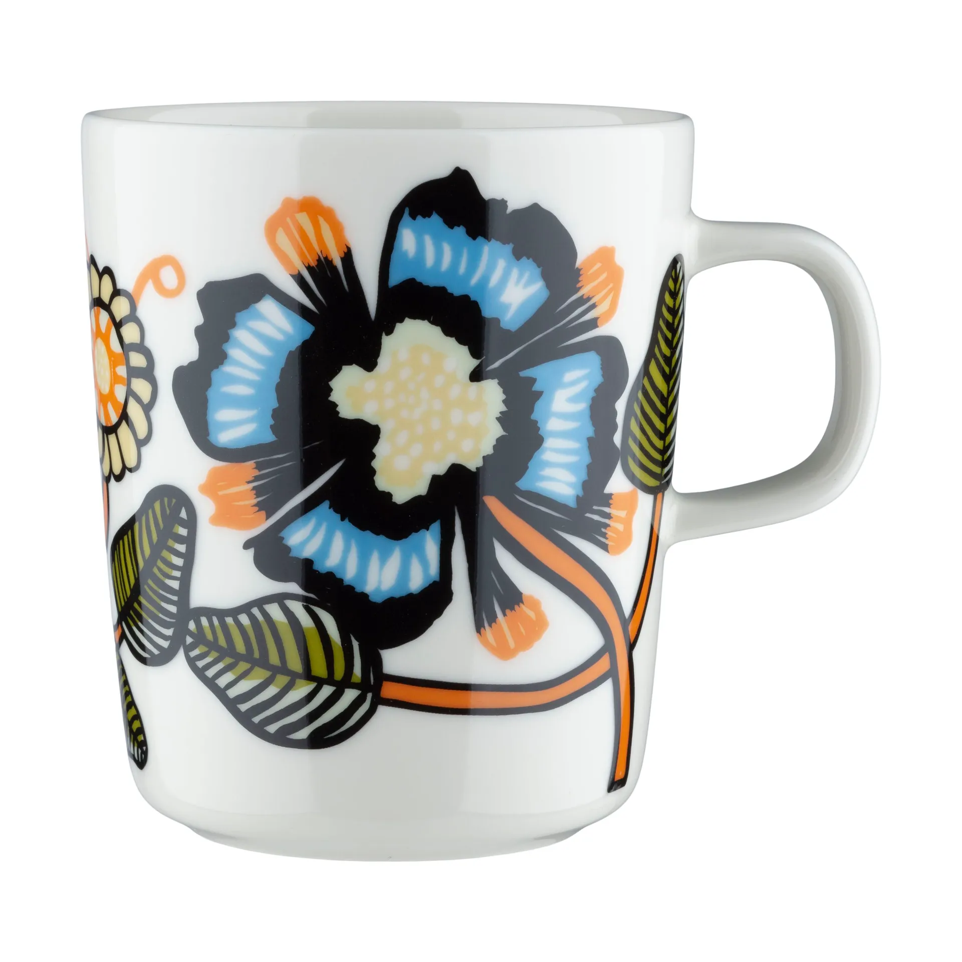 Tiara mugg 2,5 dl, White-warm orange-green Marimekko