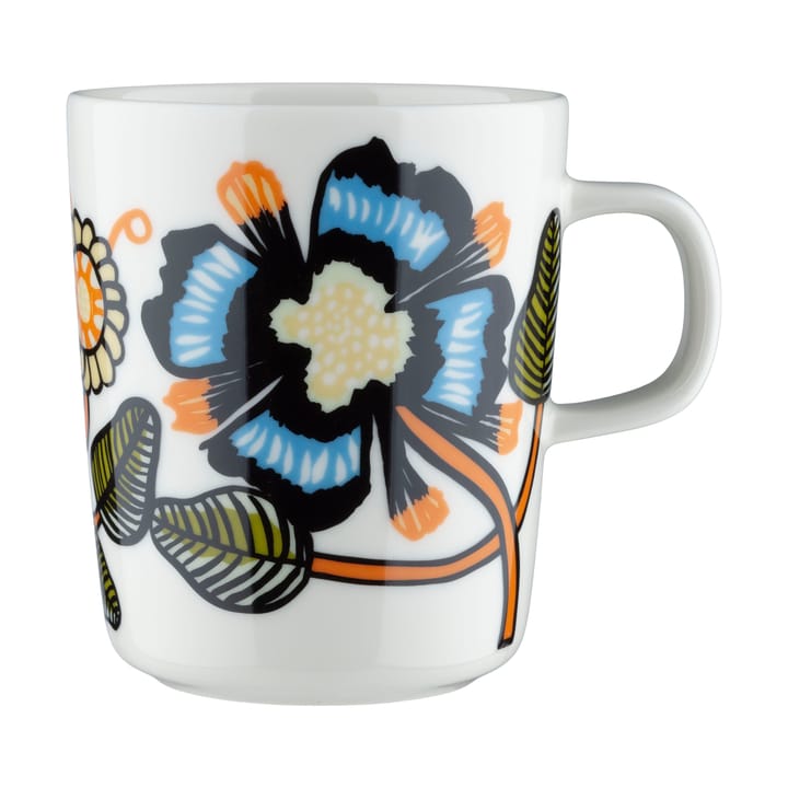 Tiara mugg 2,5 dl - White-warm orange-green - Marimekko