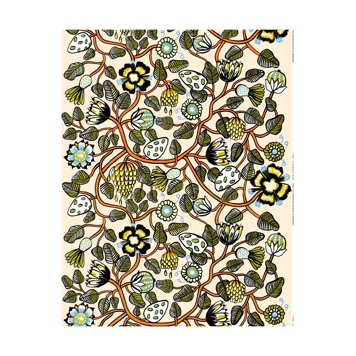 Marimekko Tiara tyg Beige | Skandinavisk Design | Tyger & Metervaror | Beige