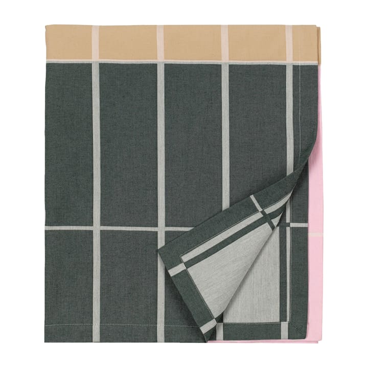 Tiiliskivi bordsduk 156x280 cm - Beige-rosa-mörkgrön - Marimekko