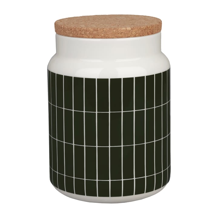 Tiiliskivi burk 1,2 l - white-dark green - Marimekko