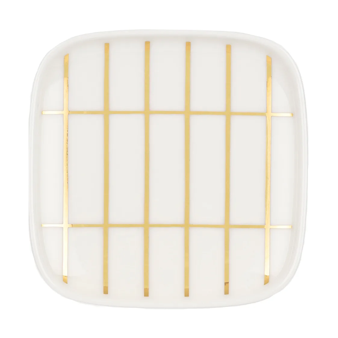 Marimekko Tiiliskivi fat 10x10 cm White-gold