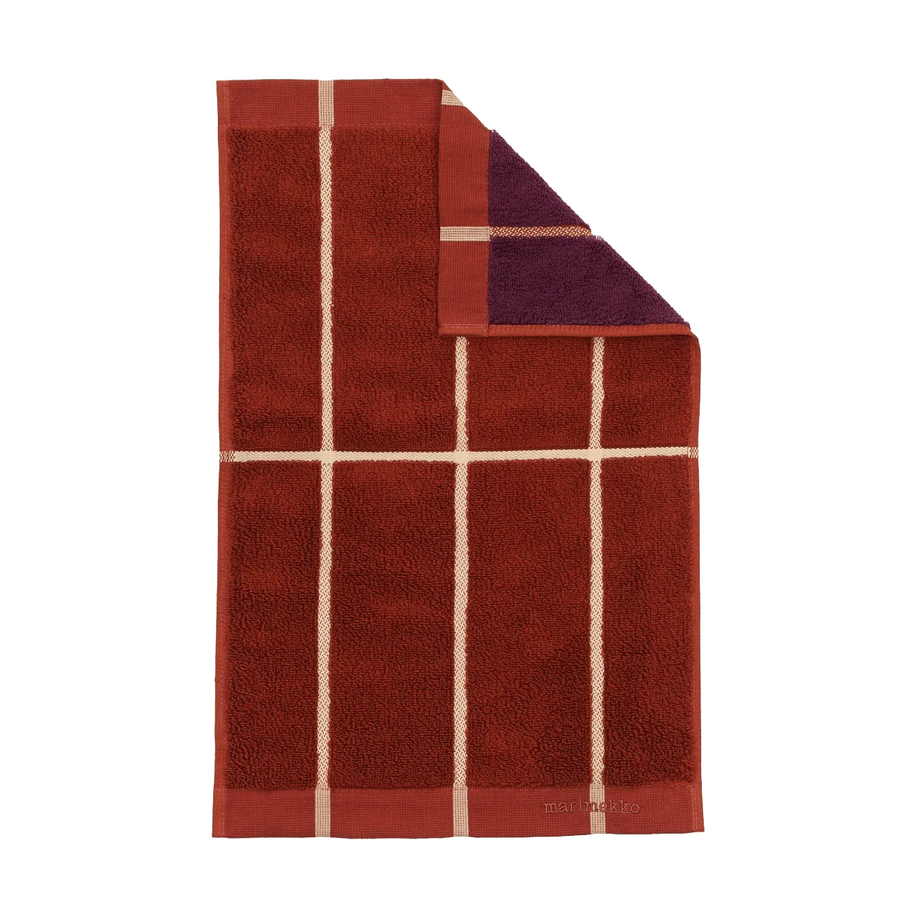 Tiiliskivi handduk 30x50 cm, Brick-plum-hay Marimekko