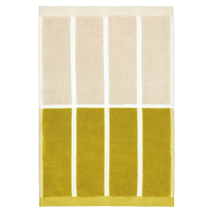 Tiiliskivi handduk mörkgrön-gul-beige - 30x50 cm - Marimekko