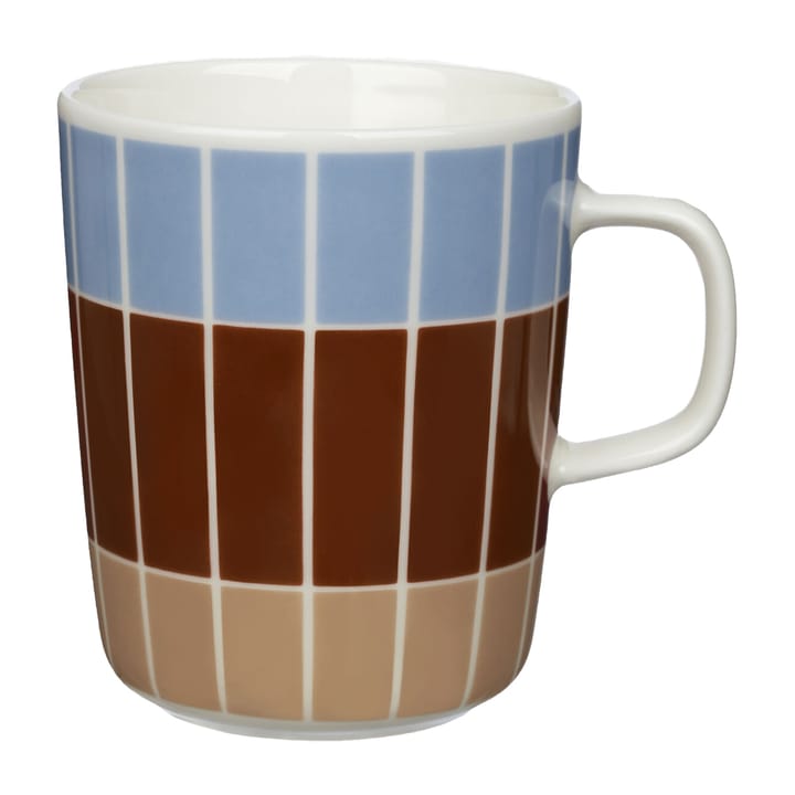 Tiiliskivi mugg 25 cl - Ljusblå-rödbrun-beige - Marimekko