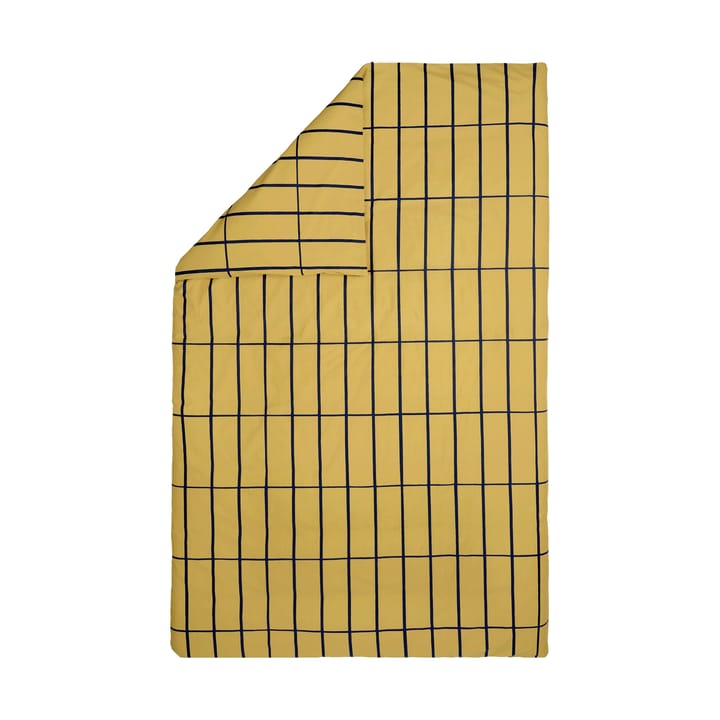 Tiiliskivi påslakan 150x210 cm - Ochre-black - Marimekko