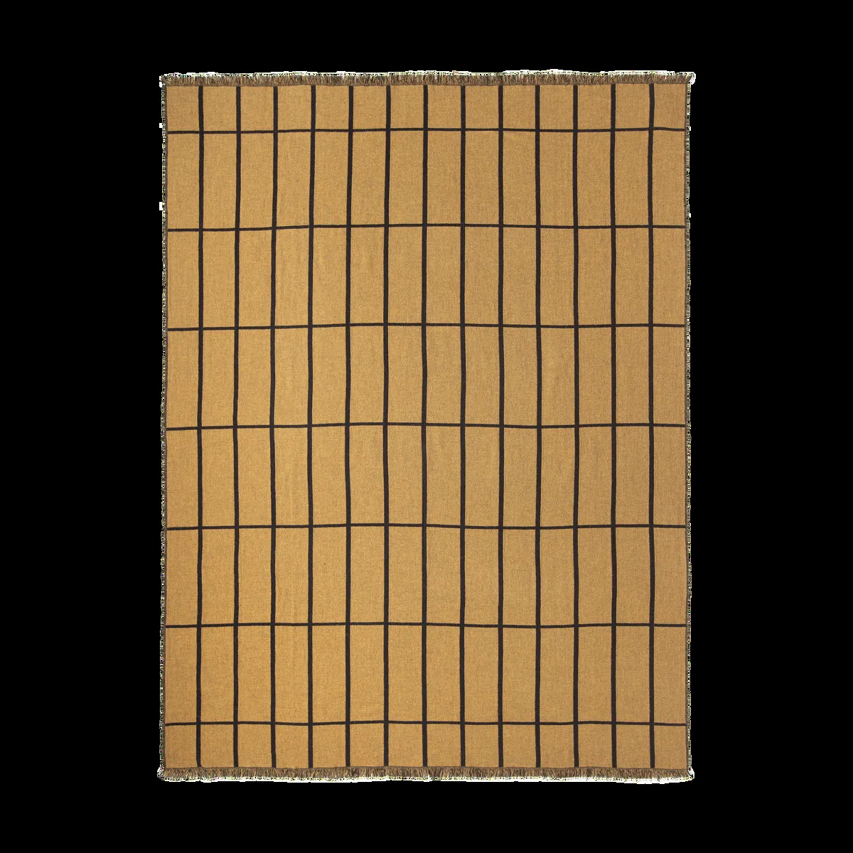 Marimekko Tiiliskivi pläd 140x180 cm Caviar-gold