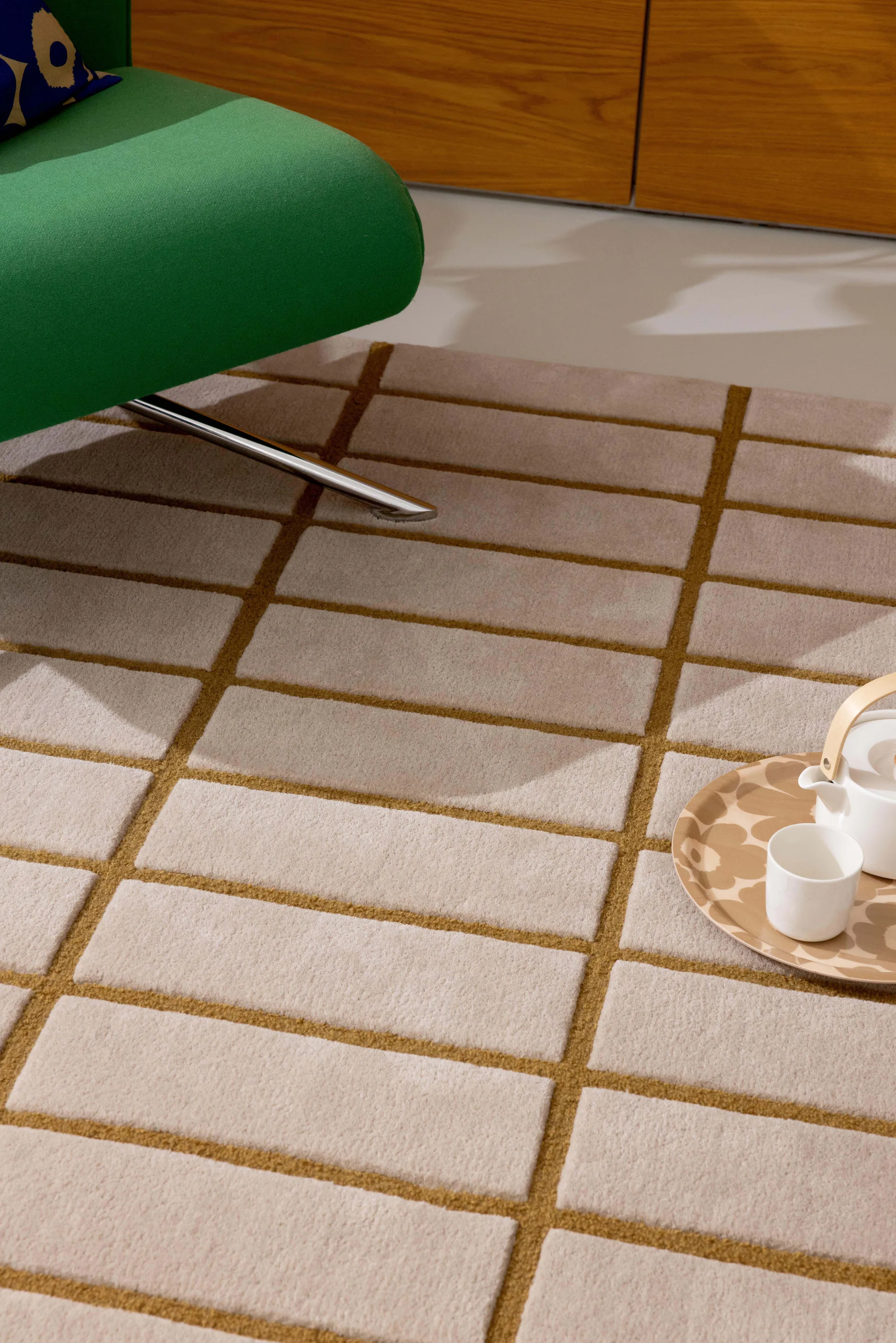 Tiiliskivi ullmatta, Bronze Yellow, 170x240 cm Marimekko