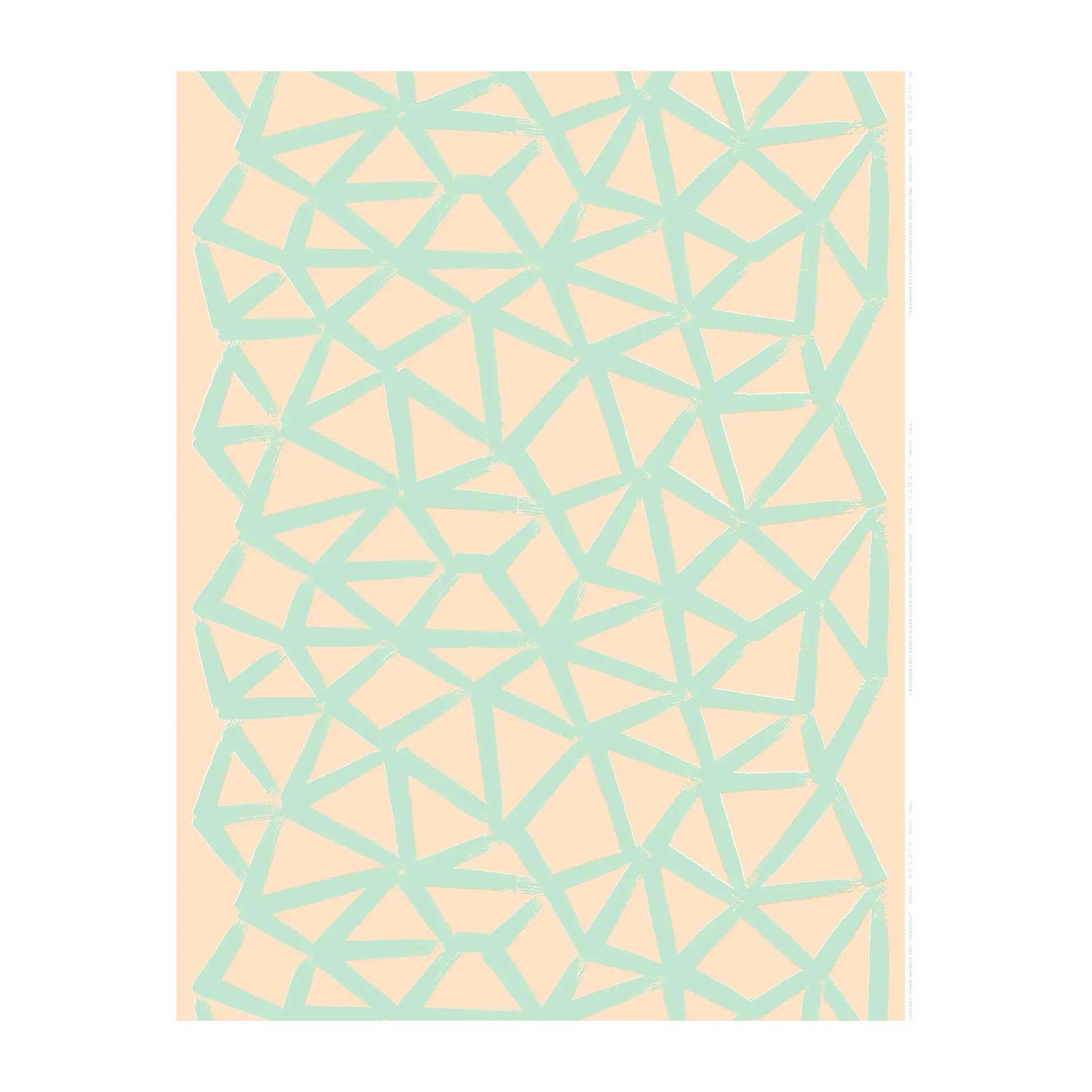 Ukkospilvi linnetyg, Peach-mint Marimekko