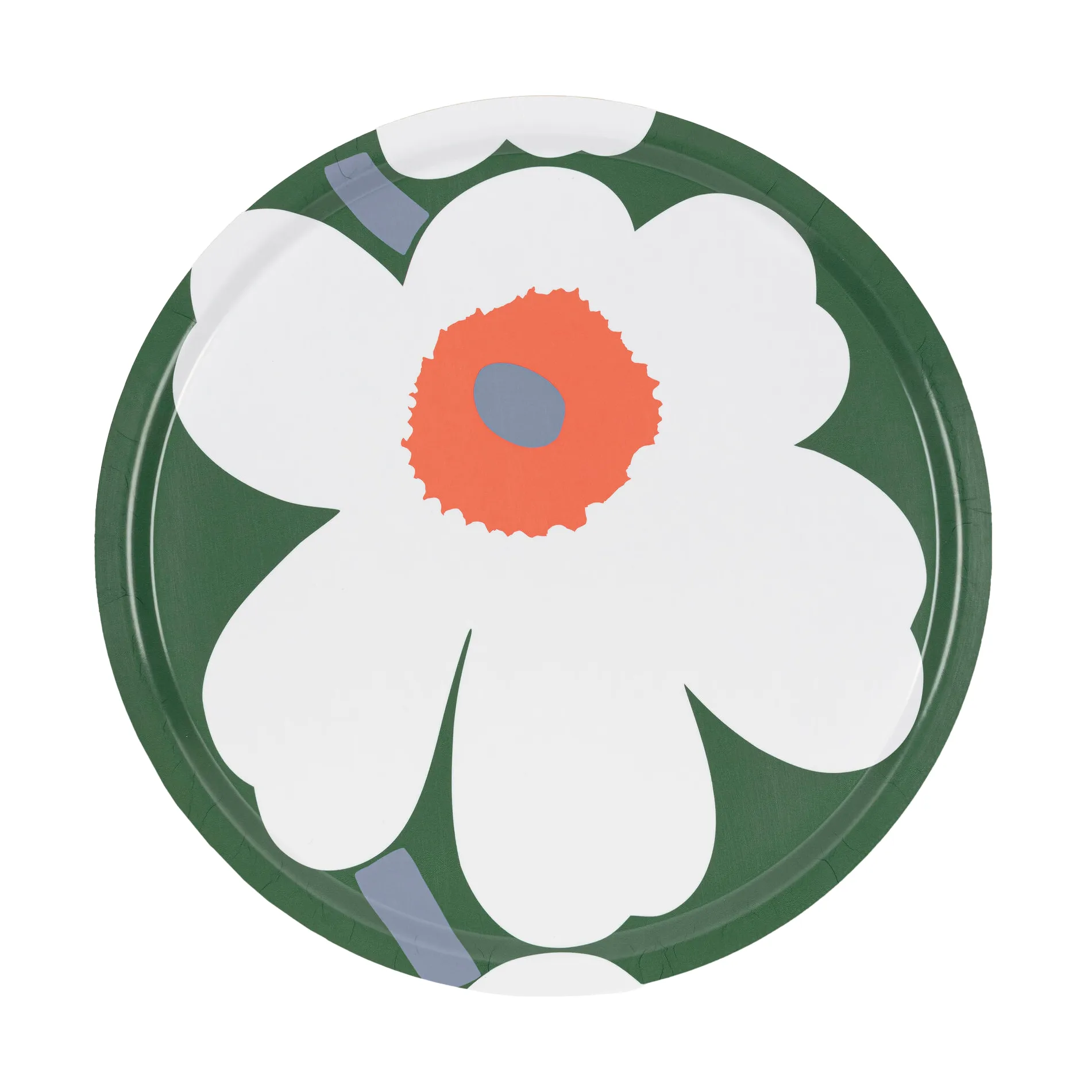 Unikko 60-årsjubileum bricka Ø46 cm, Green-white-orange Marimekko