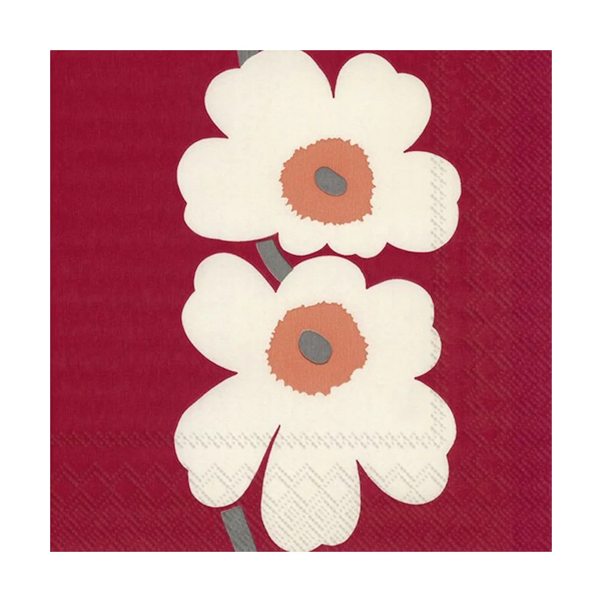 Marimekko Unikko 60-årsjubileum servett 33x33 cm 20-pack Red