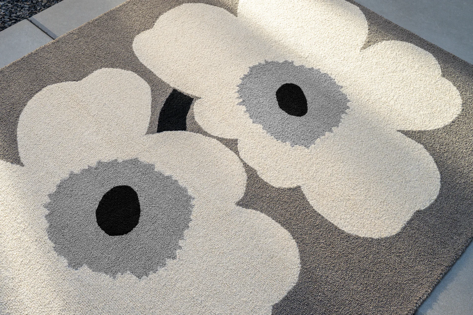 Unikko anniversary matta outdoor, Grey, 140x200 cm Marimekko