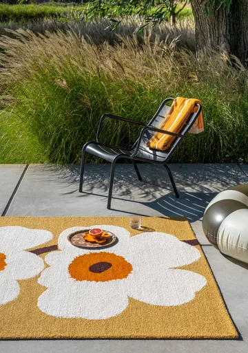Unikko anniversary matta outdoor - Honey, 160x230 cm - Marimekko