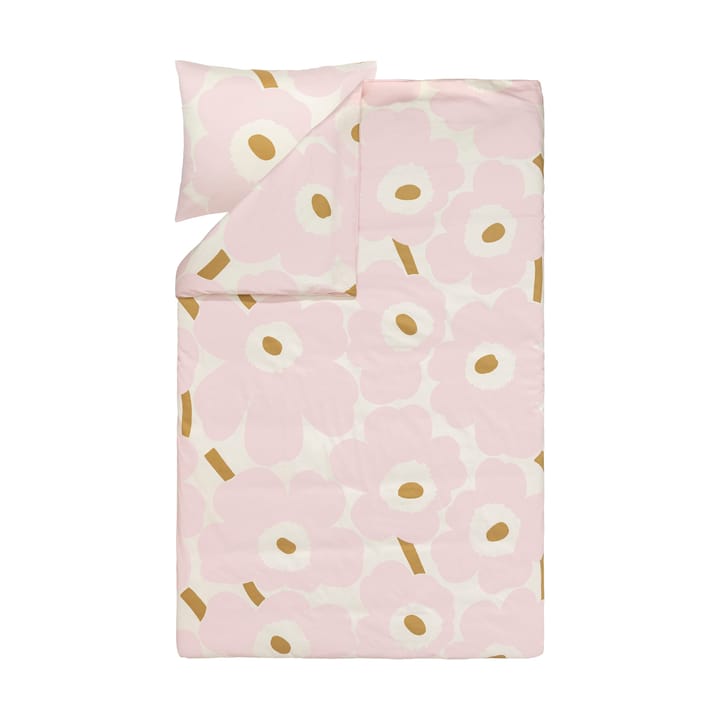 Unikko bäddset 150x210 cm+50x60 cm - White-light pink-beige - Marimekko