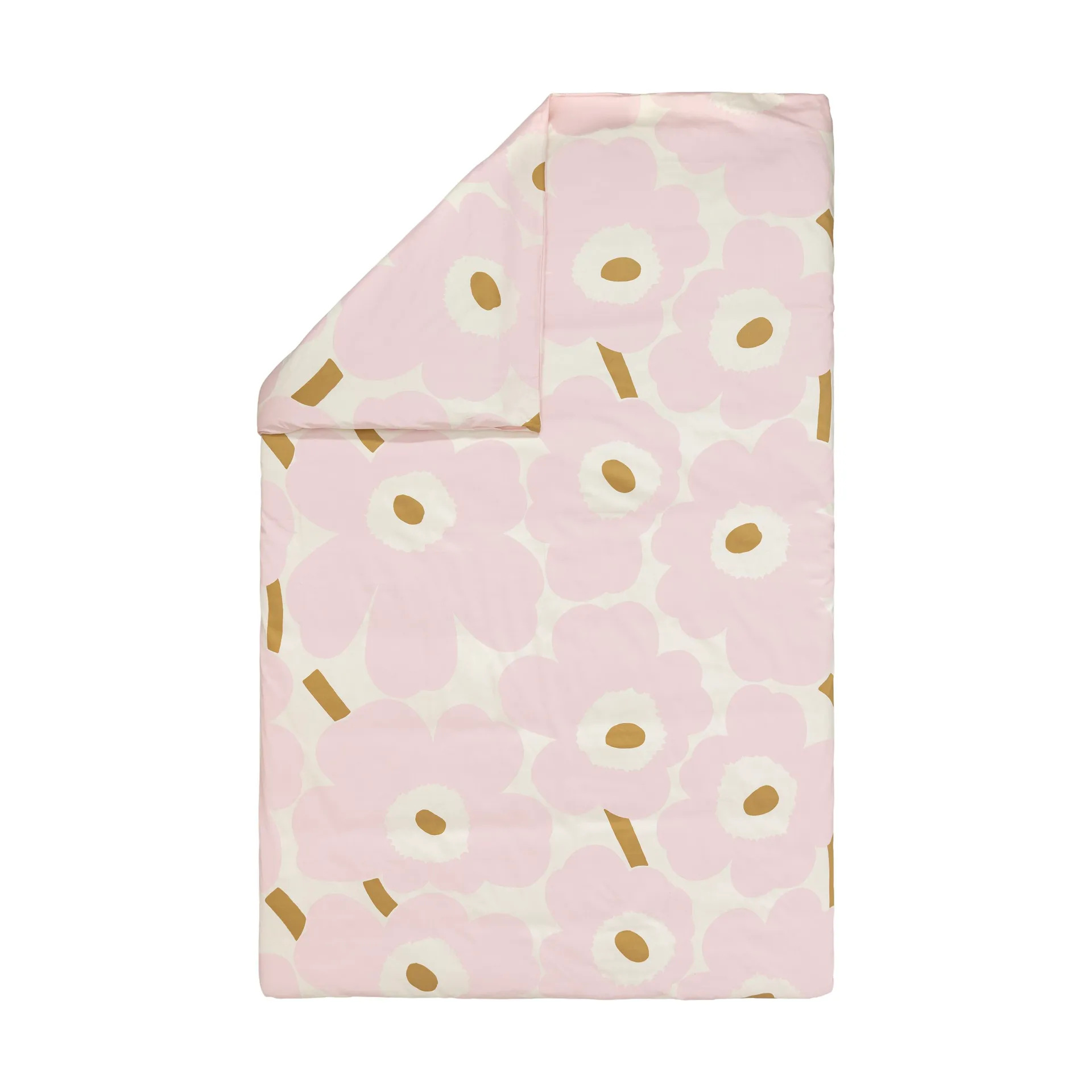 Unikko bäddset 150x210 cm+50x60 cm, White-light pink-beige Marimekko
