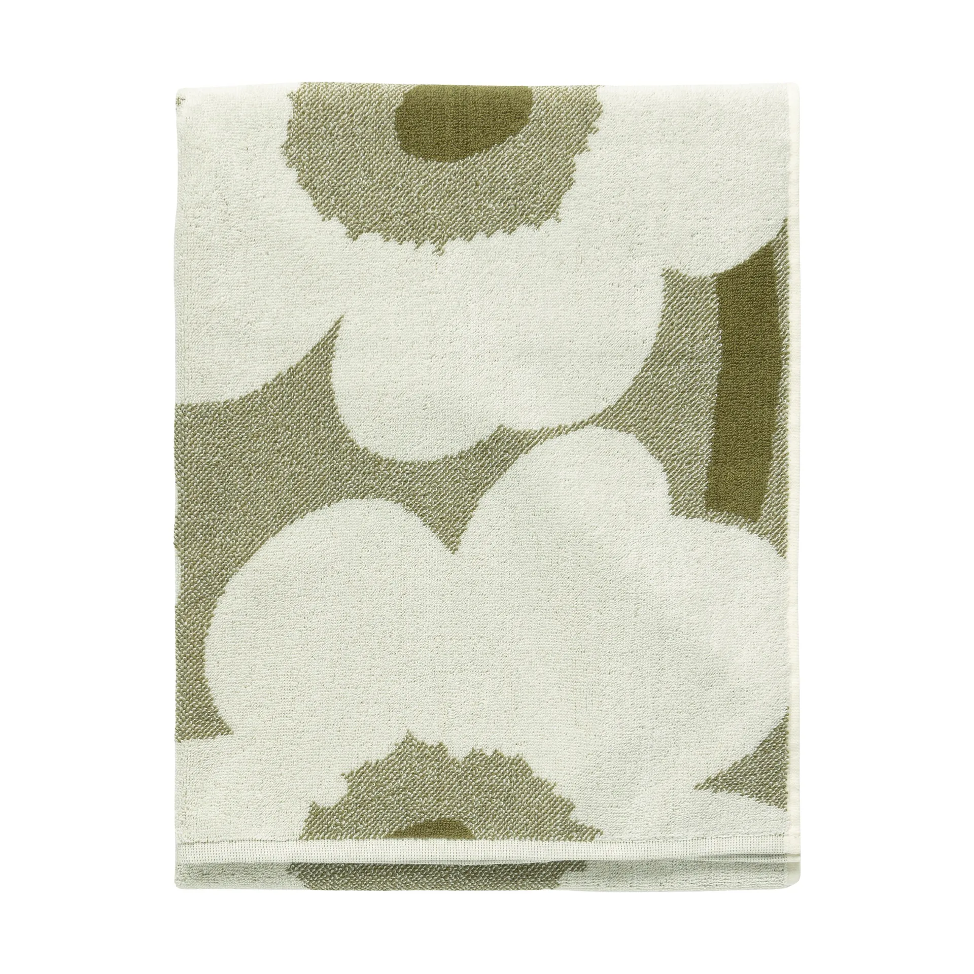 Unikko badhandduk 70x150 cm, Green umber-cream Marimekko
