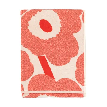 Unikko badhandduk 70x150 cm - Off white-orange red - Marimekko