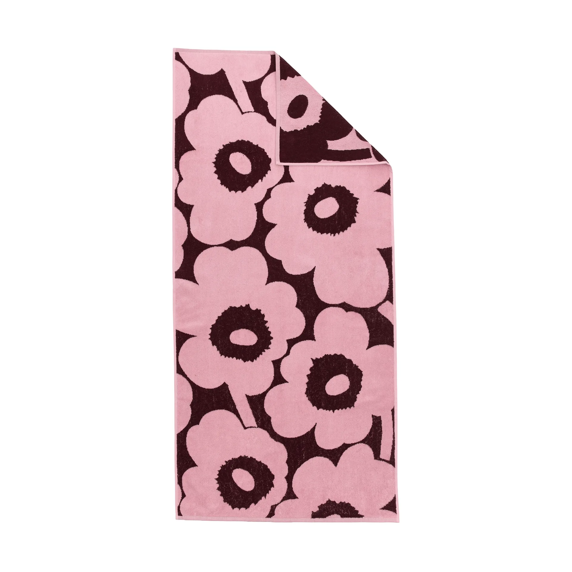 Unikko badhandduk 70x150 cm, Plum-pink Marimekko