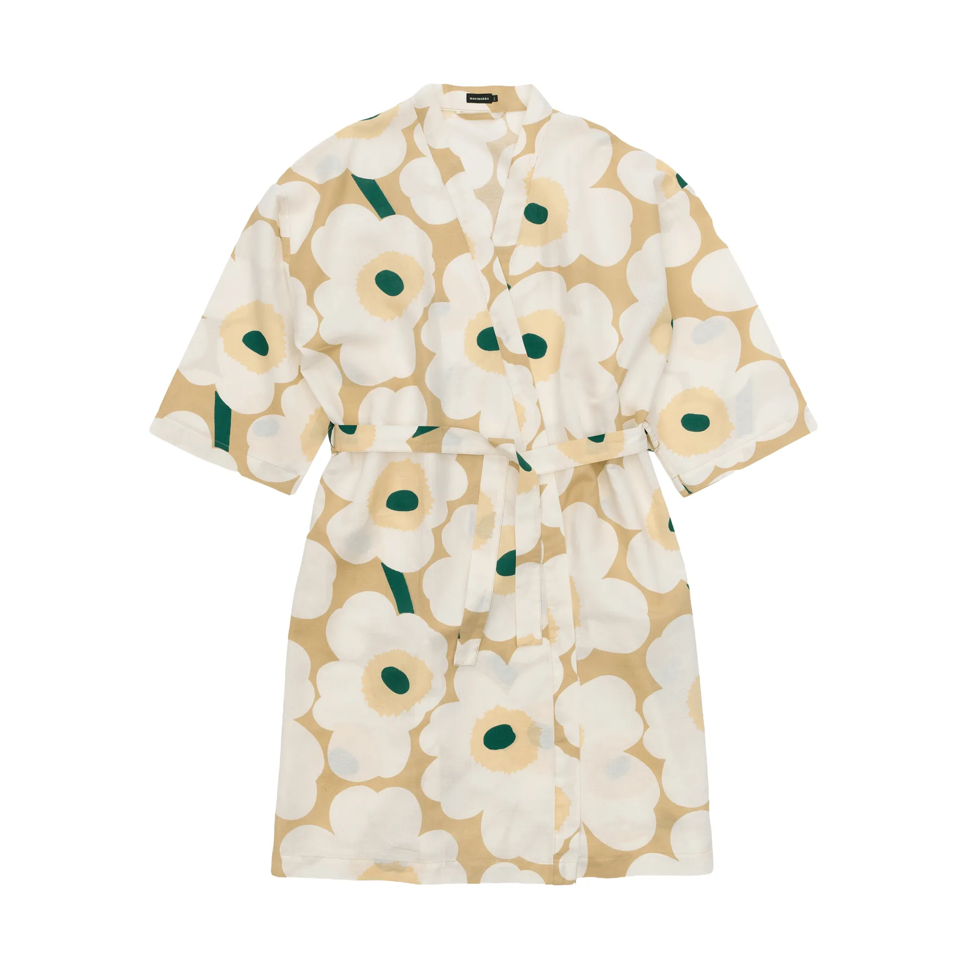 Unikko badrock S/M, Sand-off white-hay-emerald, S/M Marimekko