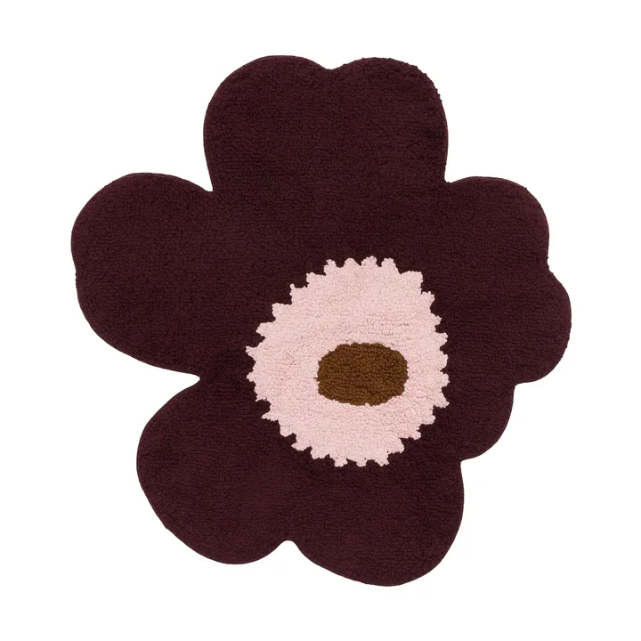Unikko badrumsmatta 73x74 cm - Plum-pink-toffee - Marimekko