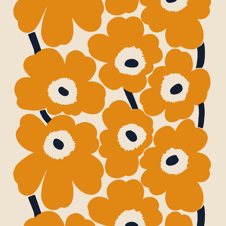 Unikko bomullstyg - Beige-gul-blå - Marimekko