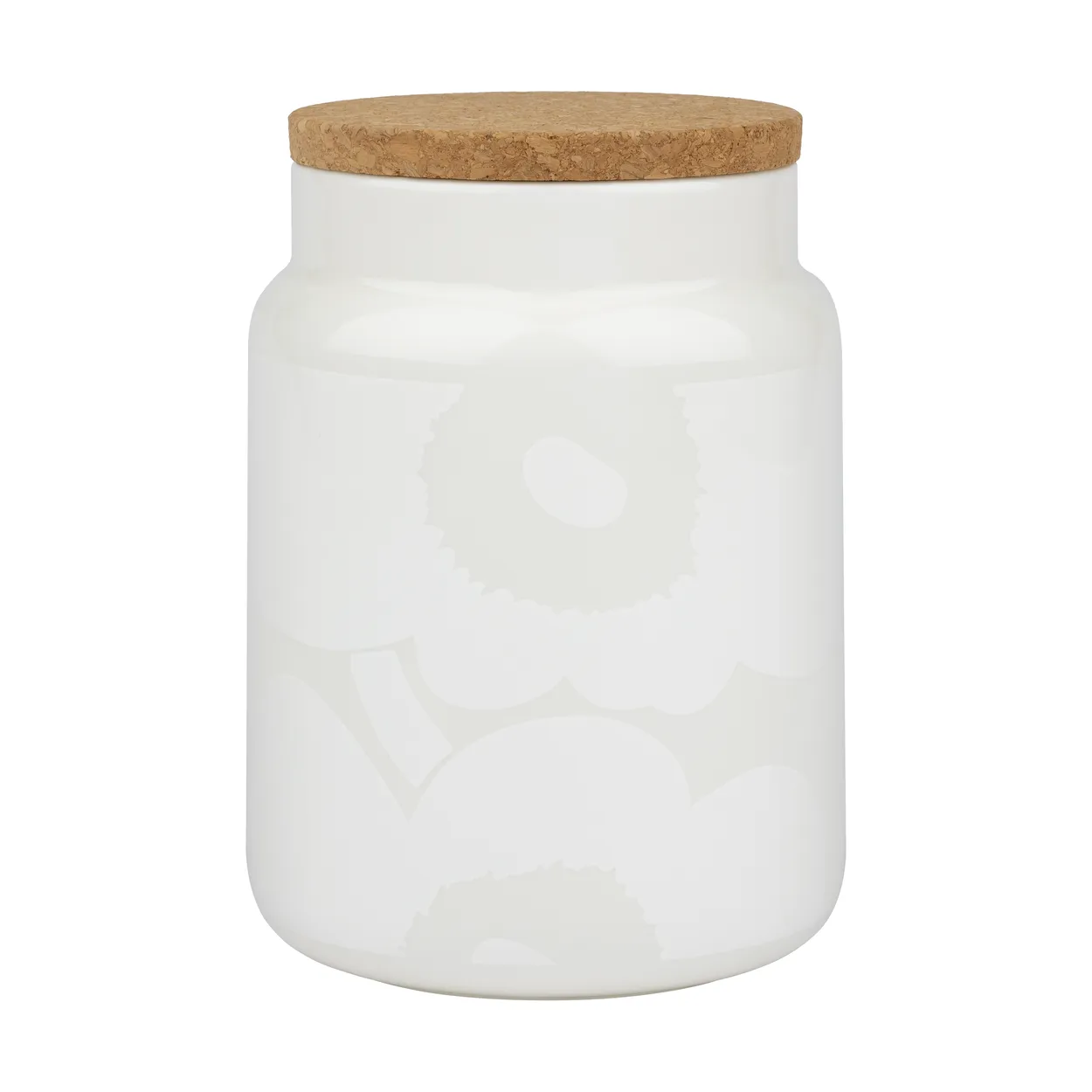Marimekko Unikko burk 1,2 l White | Skandinavisk Design | Boxar & Askar | Vit