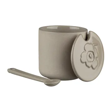 Unikko burk med lock och sked - terra - Marimekko