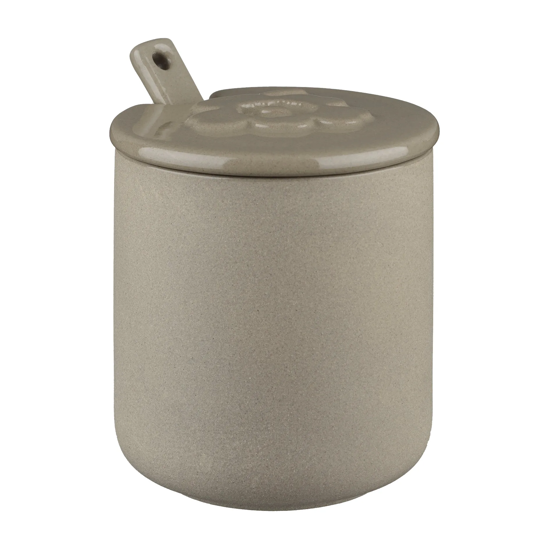 Unikko burk med lock och sked, terra Marimekko