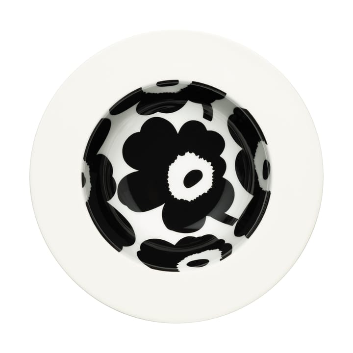 Unikko djup tallrik Ø20 cm - White-black - Marimekko