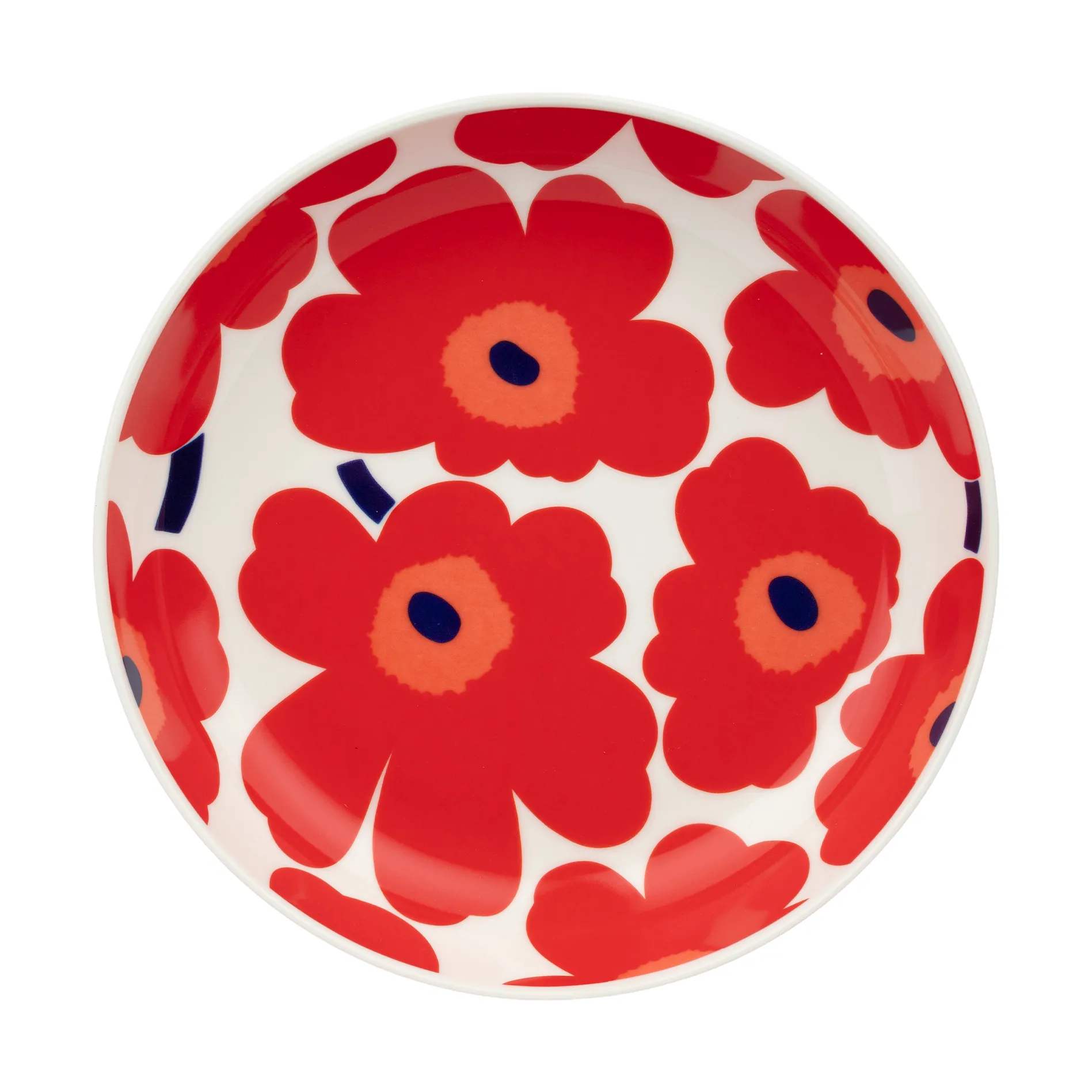 Unikko djup tallrik Ø20,5 cm, White-red-blue Marimekko