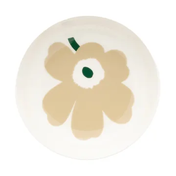 Unikko djup tallrik - Beige-white-light sand-dark green - Marimekko