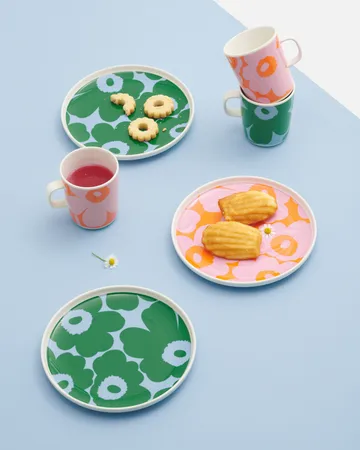 Unikko frukostset - White-pink-orange, 4 delar - Marimekko