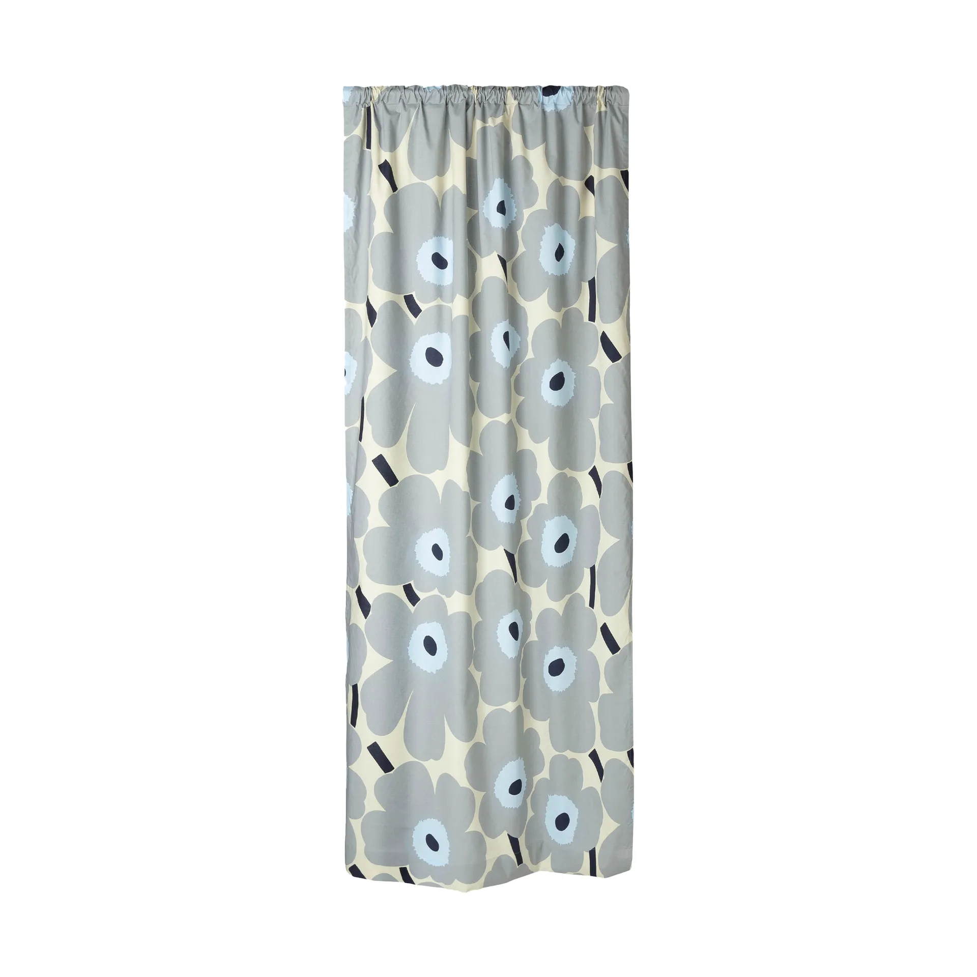 Unikko gardinlängd 135x250 cm, Sand-grey-light grey-dark blue Marimekko