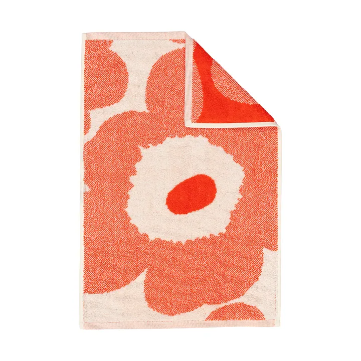 Unikko gästhandduk 32x50 cm - Off white-orange red - Marimekko