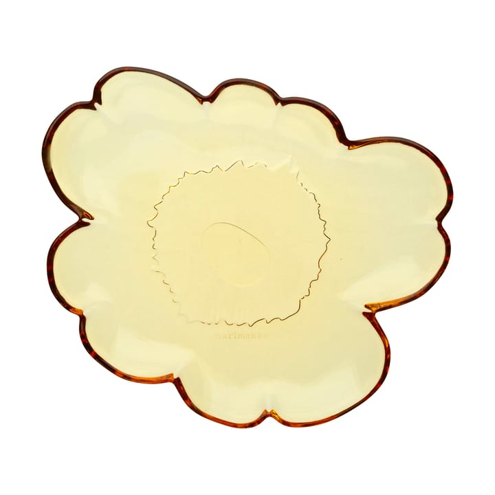 Unikko glasfat 20 cm - Amber - Marimekko
