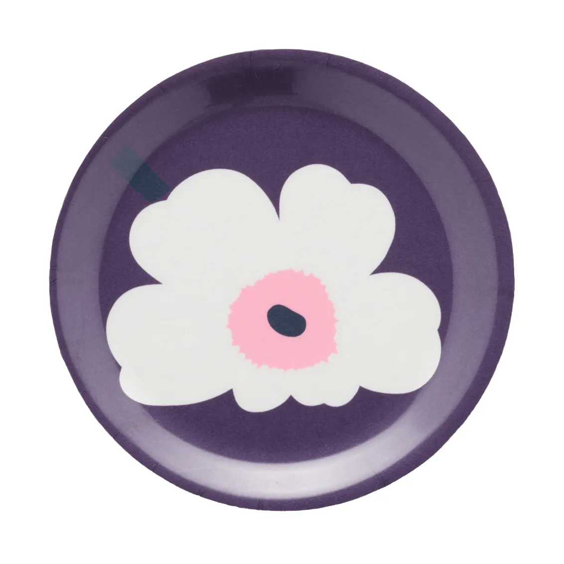 Unikko glasunderlägg, Plum-white-rose, Ø11 cm Marimekko