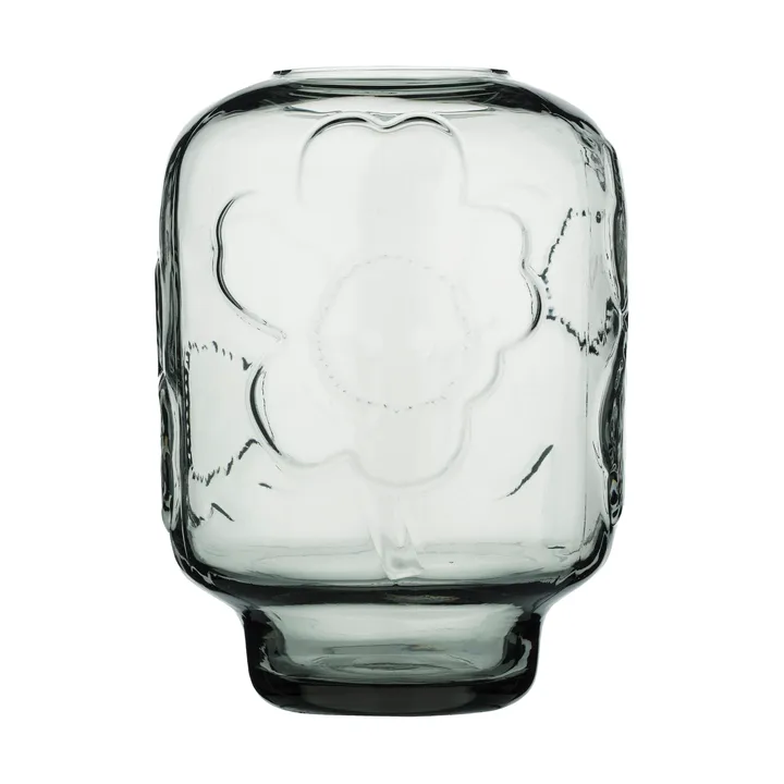 Unikko glasvas - Misty grey, 18 cm - Marimekko