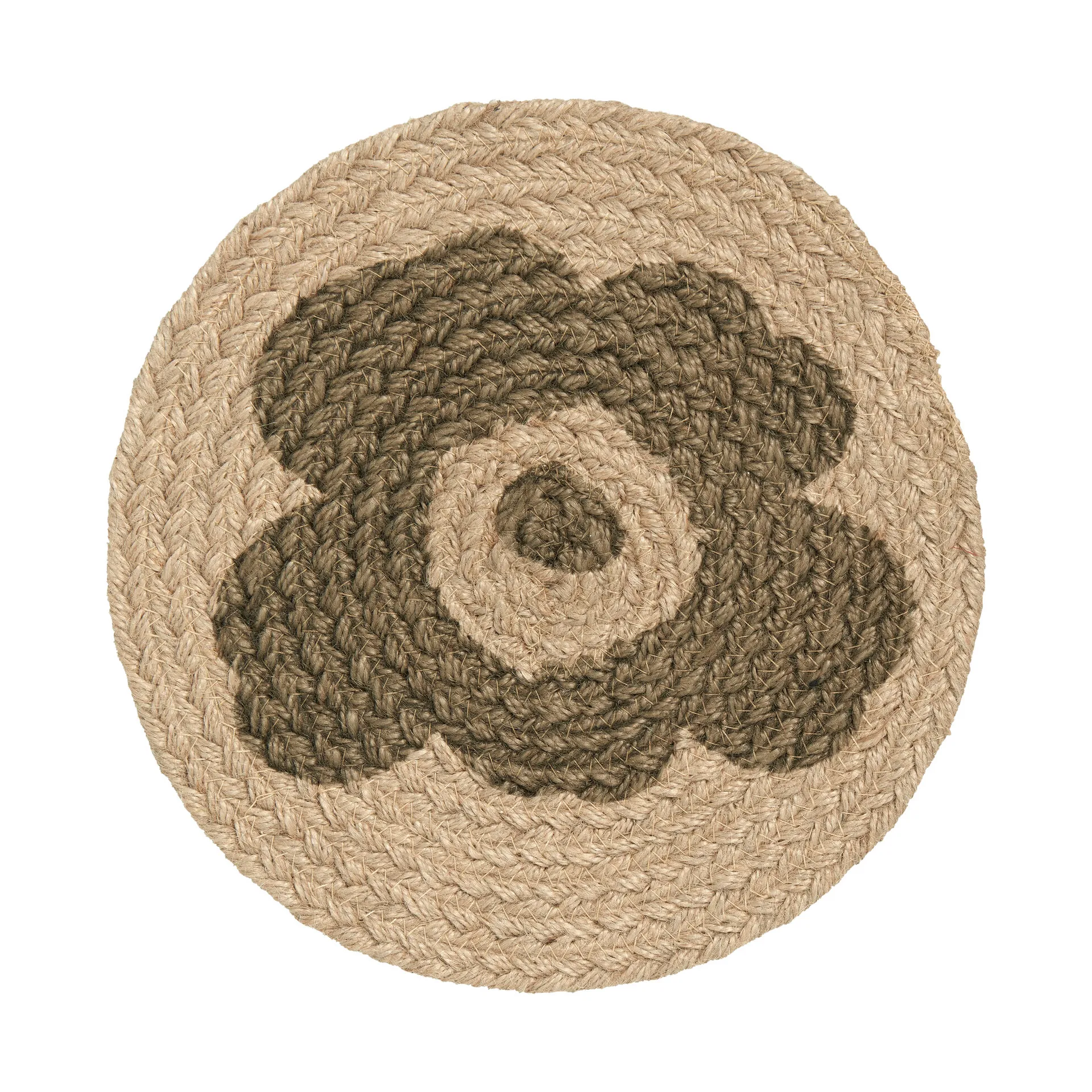 Unikko grytlapp jute Ø25 cm, Beige-grön Marimekko