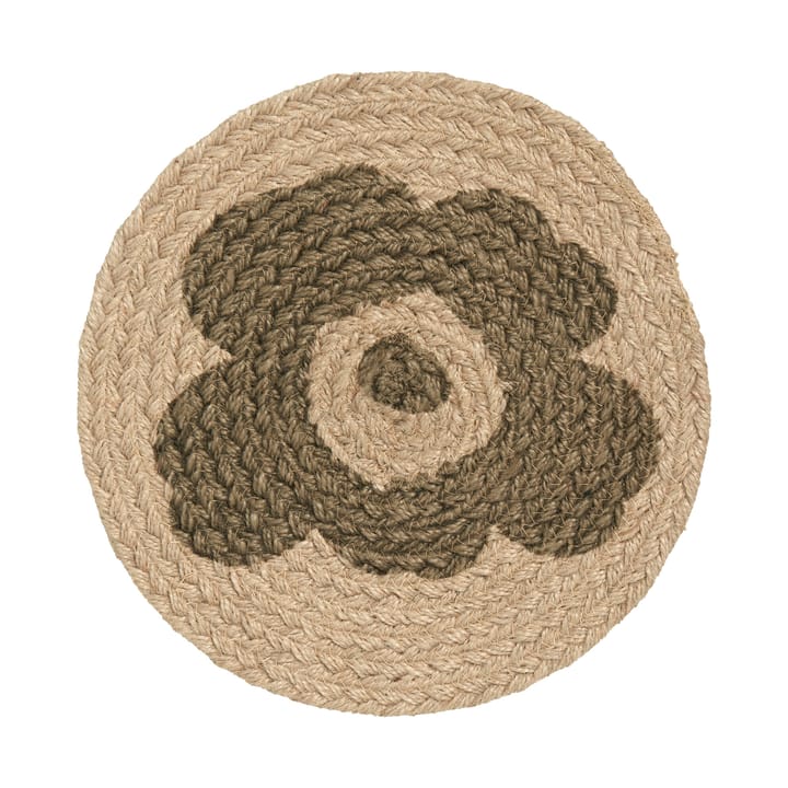 Unikko grytlapp jute Ø25 cm - Beige-grön - Marimekko