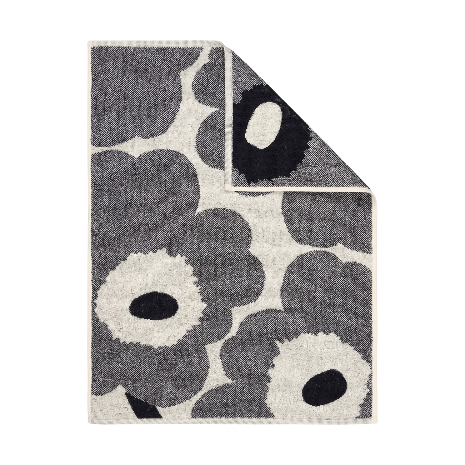 Unikko handduk 50x70 cm, Off white-blueberry