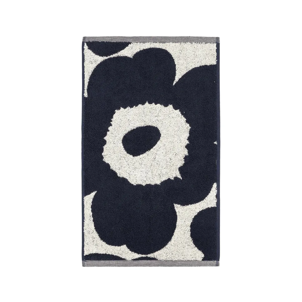 Marimekko Unikko handduk naturvit-mörkblå 30x50 cm