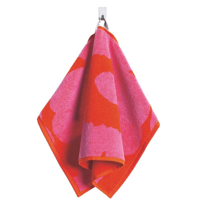 Unikko handduk röd-rosa, gästhandduk Marimekko