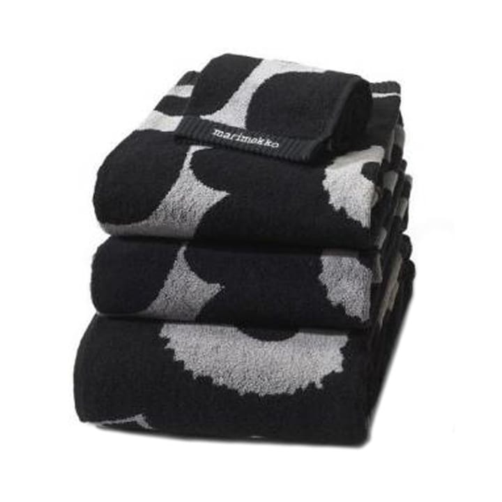 Unikko handduk svart-sand - gästhandduk - Marimekko