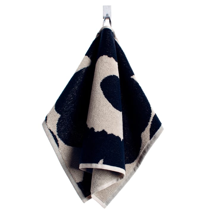 Unikko handduk svart-sand - gästhandduk - Marimekko