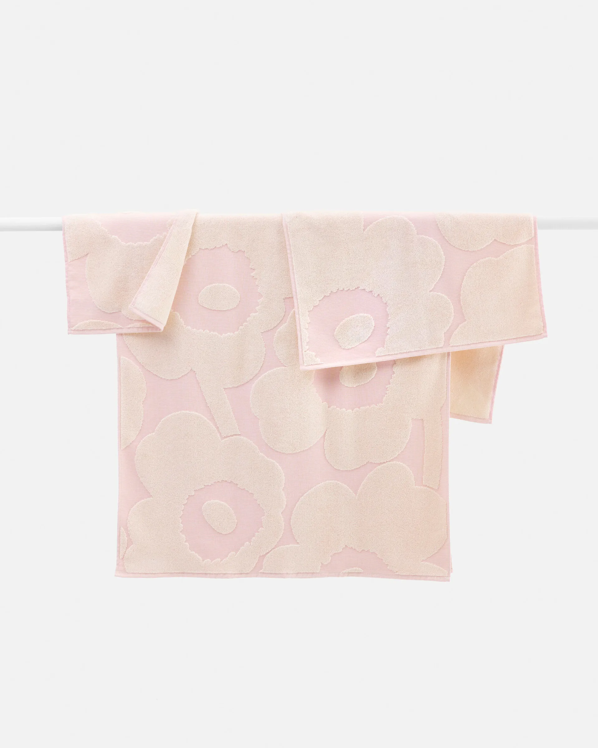 Unikko handduksset 3 delar, White-light pink Marimekko