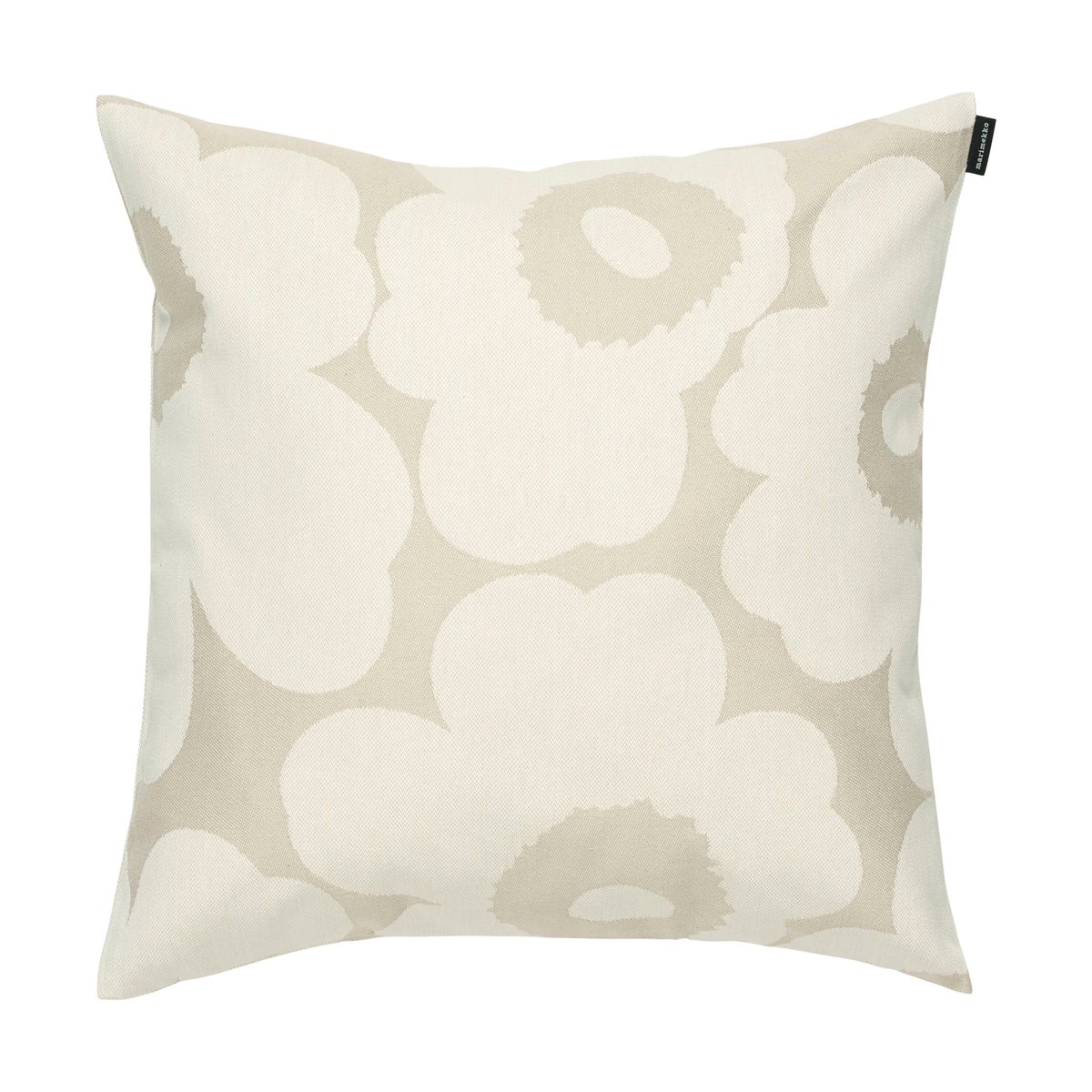 Marimekko Unikko jaquard kuddfodral 50x50 cm Ecru | Skandinavisk Design | Kuddfodral | Beige