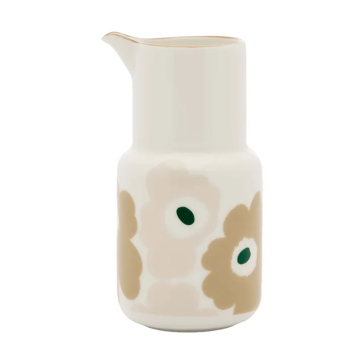Unikko karaff - White-light sand-beige-dark green, 0,65 L - Marimekko