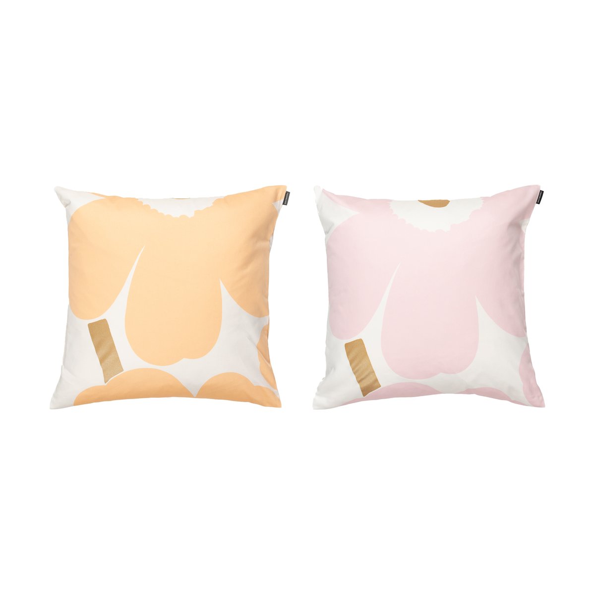 Marimekko Unikko kuddfodral 50x50 cm 2 delar White-Light pink-apricot